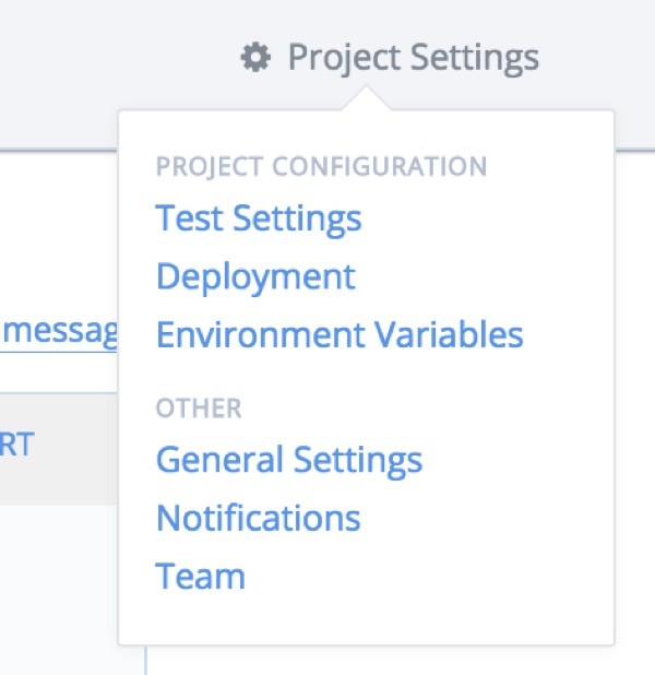 Codeship Project Settings for Deployment