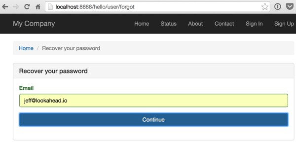 Yii2-User Forgot Your Password