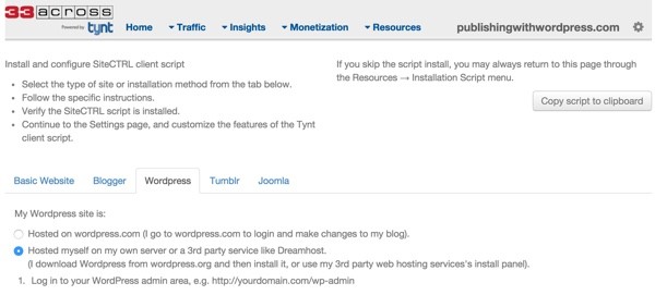 Tynt Installation Guide for WordPress