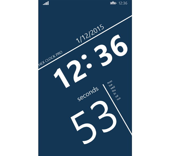 Hex Clock Pro for Windows Phone 81