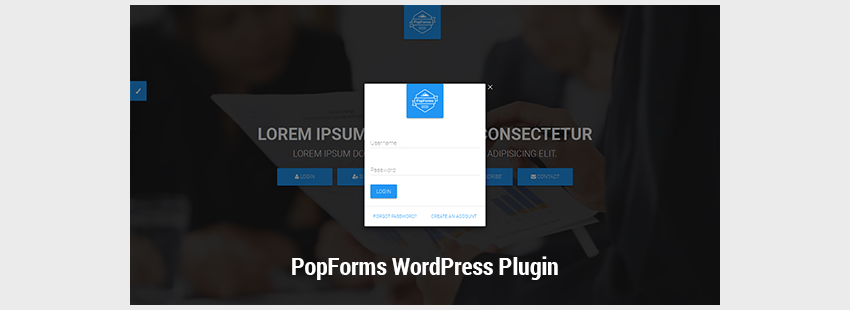 PopForms  Material Design WordPress Modal Forms Set