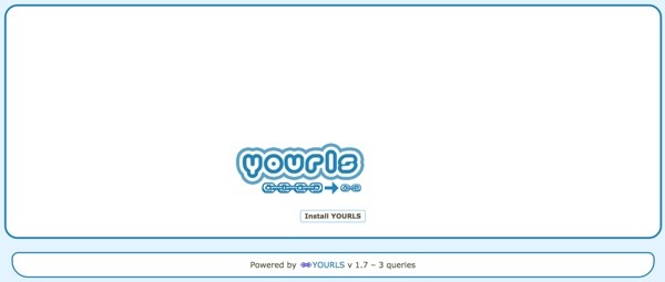 YOURLS Install Page
