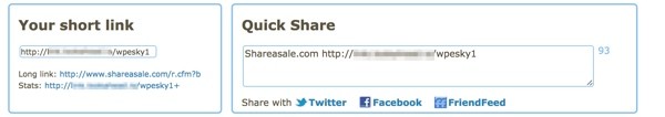Share your shortened URLS via YOURLS