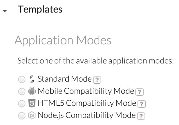 JScrambler Application Modes
