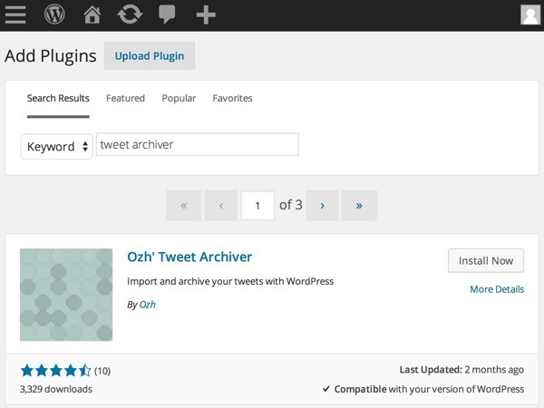 Add Tweet Archiver WordPress Plugin