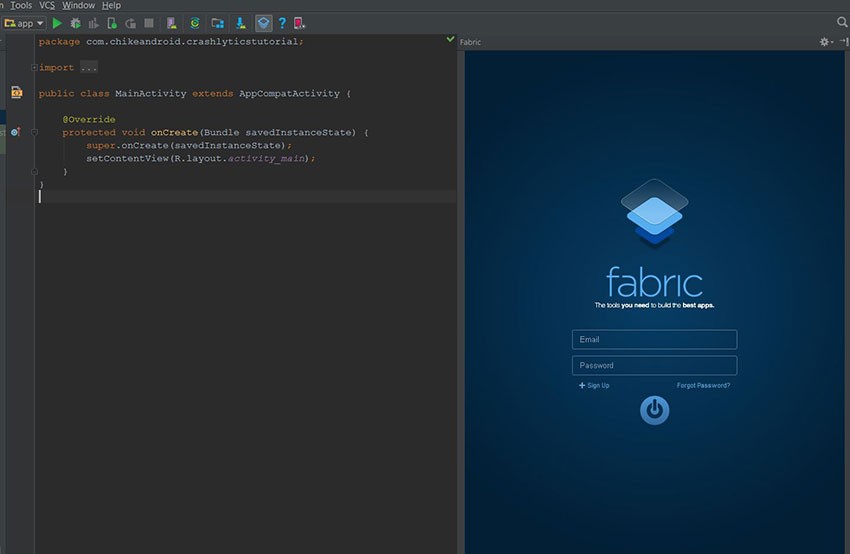 Final Fabric integration with Android studio