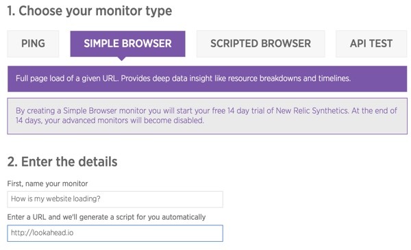 New Relic Synthetics Simple Browser Testing