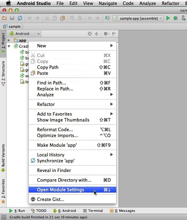 Add a dependency via the Android Studio UI 