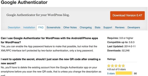 Google Authenticator WordPress Plugin by Henrik Schacks