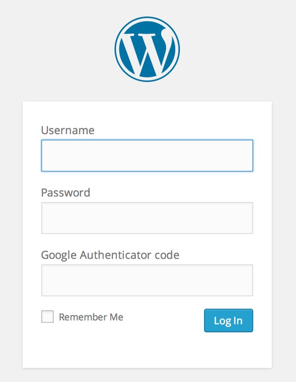 WordPress Login with Google Authenticator Two Factor Authentication