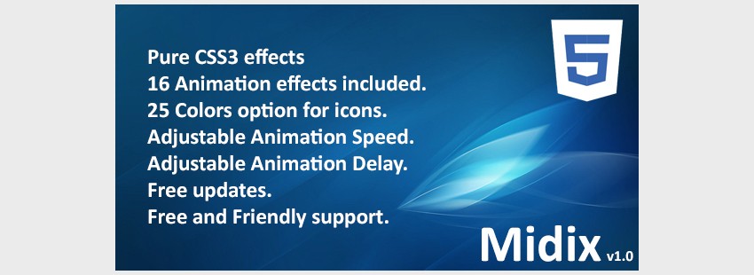 Midix - CSS3 Animation Effects without jQuery