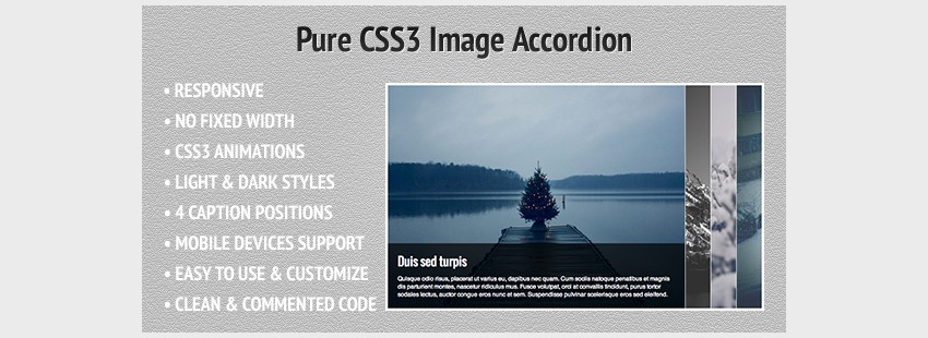 Pure CSS3 Image Accordion