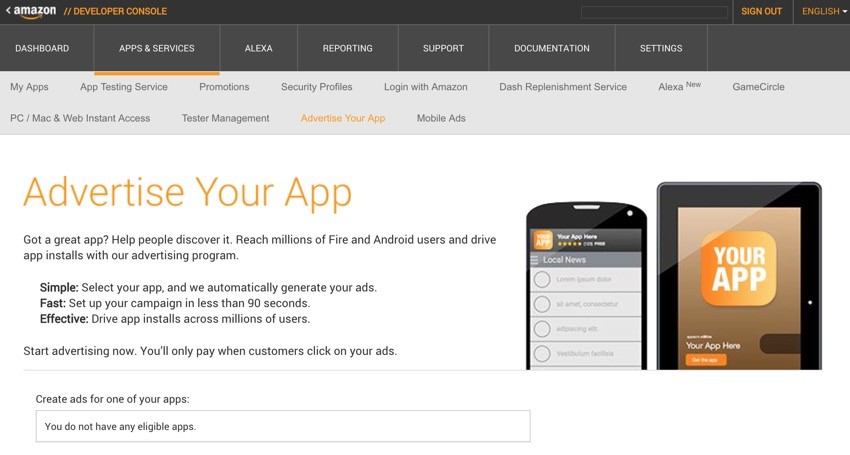 Amazon Appstore - Advertise Your App