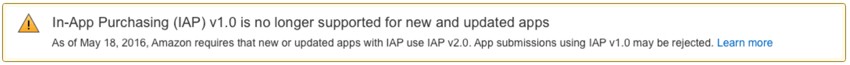 Amazon Appstore - Required Upgrade to IAP v20