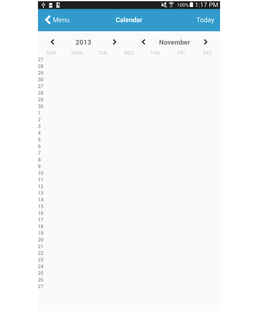 calendar page added calendar days