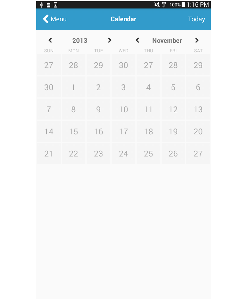 calendar page add calendar days styling
