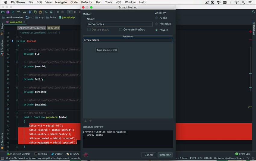 Screenshot from Get Started With PhpStorm on Envato Tuts 