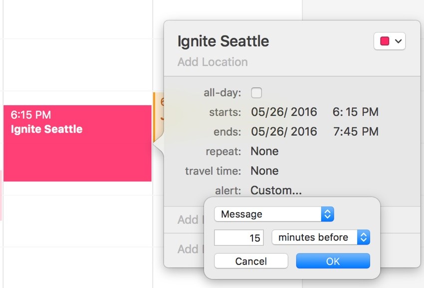 Meeting Planner Reminders - Apple Calendar Reminder Alerts