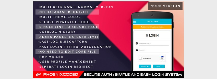 Secure Auth Simple and Easy Login System