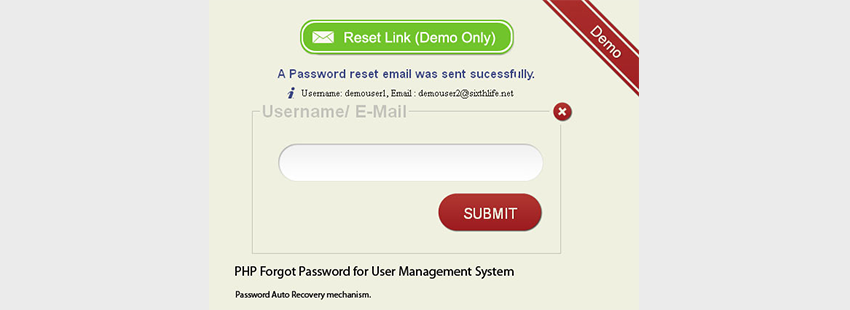 Forgot Password for User Management System