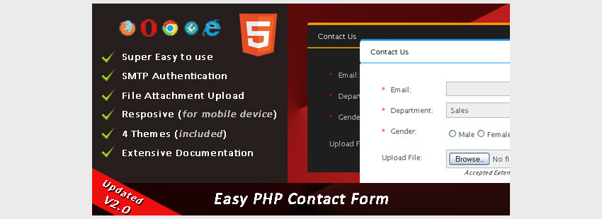 Easy PHP Contact Form Script