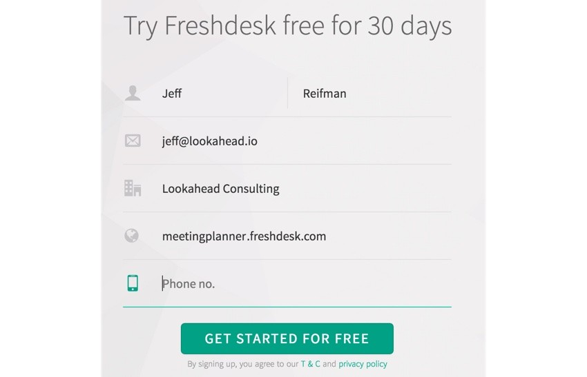 Meeting Planner Support - FreshDesk Signup