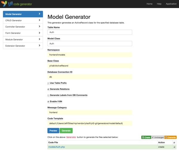 Building Your Startup OAuth - Yiis Gii Model Generator of Auth Model