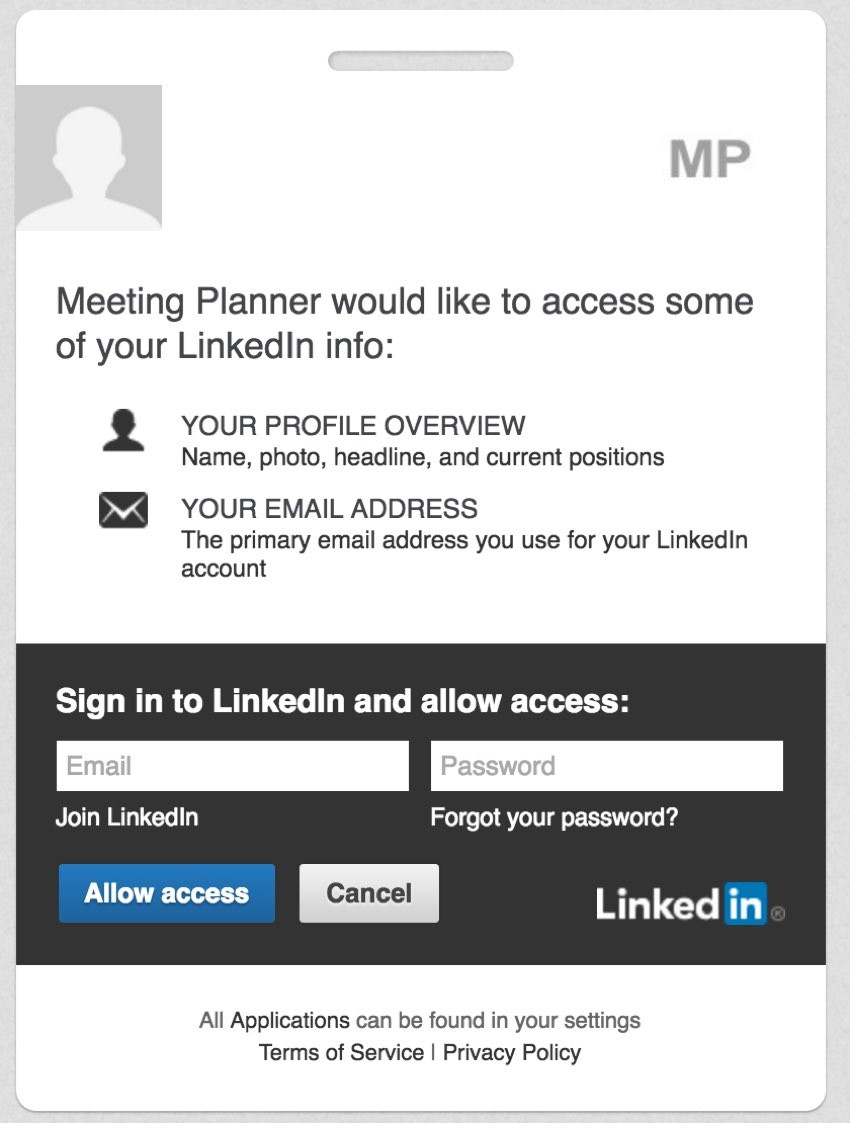 Building Your Startup OAuth - LinkedIn Permissions Page