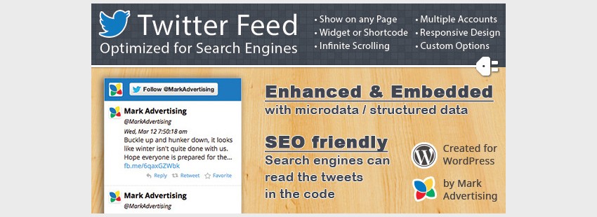 Twitter Feed  Optimized for Search Engines