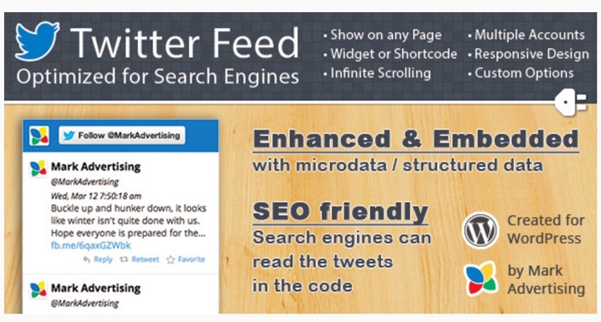 Twitter Feed Optimized for Search Engines