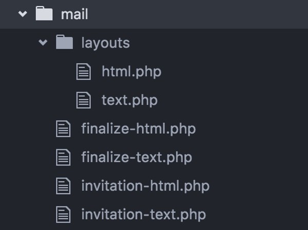 Meeting Planner Invitation - The Folder and Files in Mail Layouts