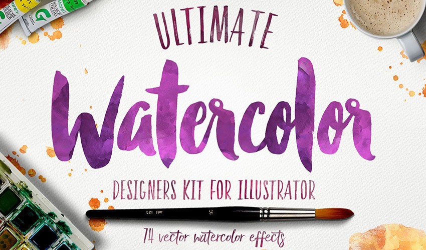Envato Elements Watercolor designers kit