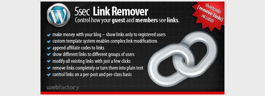 5sec Link Remover - A Membership Extension Plugin