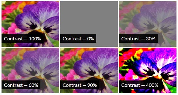 CSS Contrast Filter Effect