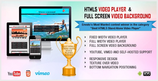 HTML5 Video Player  FullScreen Video Background