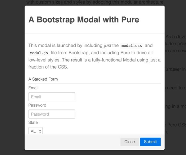 PureCSS Using Pure with Elements of Bootstrap