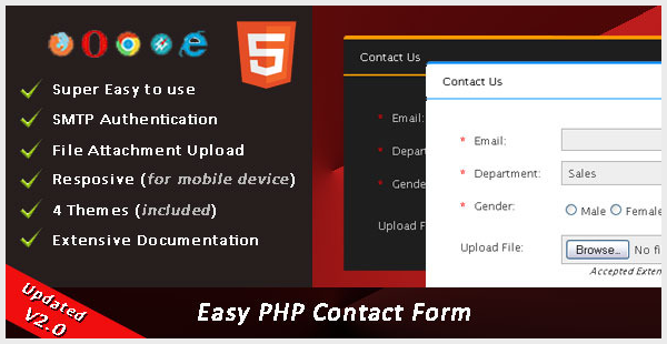 Easy PHP Contact Form Script