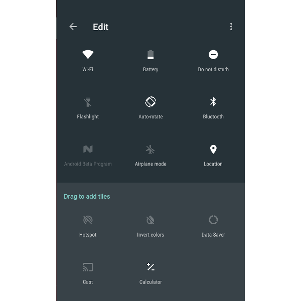 Quick Settings Editing In Android N