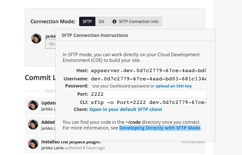 SFTP Connection Instructions