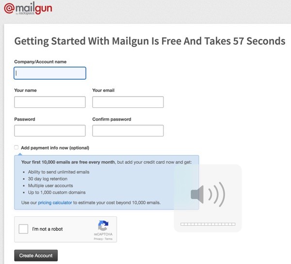Exploring Mailgun - Sign Up Form
