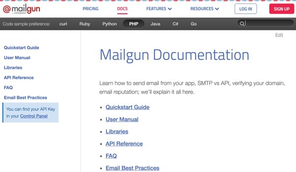 Mailgun Plugin - Mailgun Documentation and Great Language Support