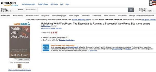 Heres Publishing With WordPress for sale at Amazon