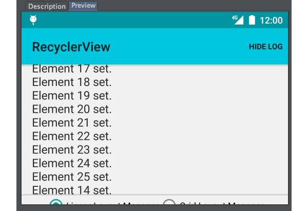Android Studio Sample Preview