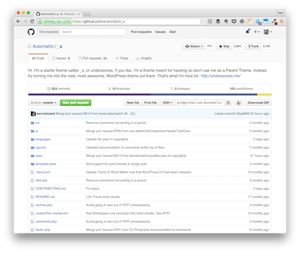 The Underscores GitHub Repository