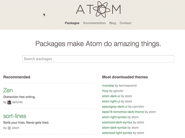 atom-packages-registry