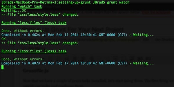 grunt watch compile