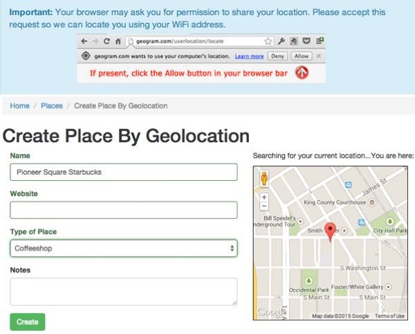 What is HTML5 Geolocation Example