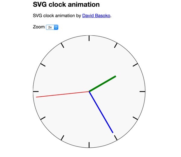 What is HTML5 SVG Animated Clock Demo