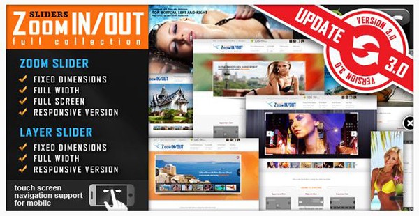 jquery Slider Zoom InOut Effect Fully Responsive
