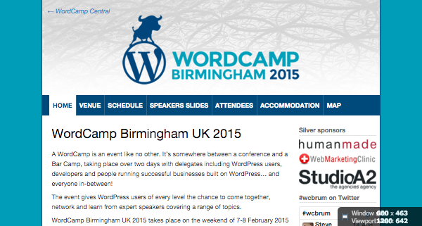 WordCamp Birmingham UK 2015 website